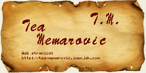 Tea Memarović vizit kartica